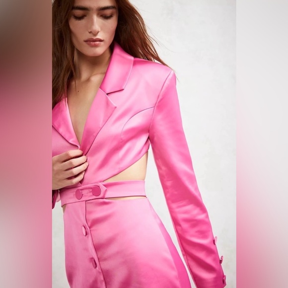 For Love & Lemons Marie Blazer Pink Mini Dress - Picture 5 of 14